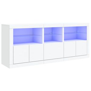 vidaXL Př&iacute;born&iacute;k s LED osvětlen&iacute;m b&iacute;l&yacute; 162 x 37 x 67 cm