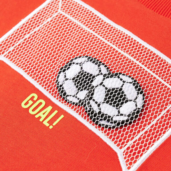 Dětsk&eacute; tričko s dlouh&yacute;m ruk&aacute;vem jasně oranžov&eacute; 116