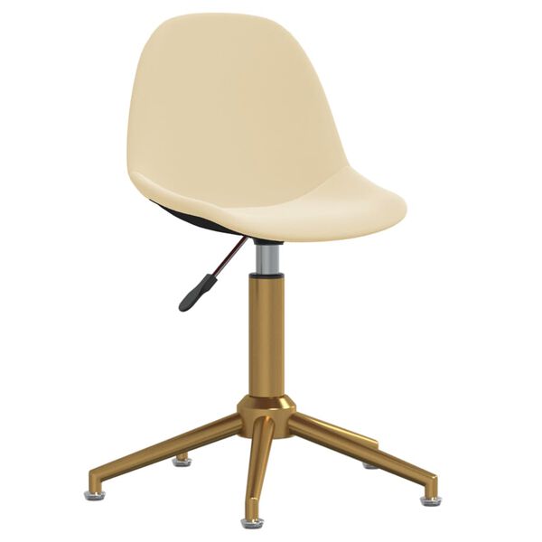 vidaXL Otočn&eacute; j&iacute;deln&iacute; židle 4 ks kr&eacute;mov&eacute; samet