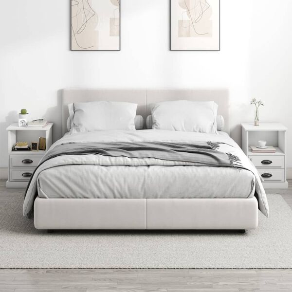 vidaXL Nočn&iacute; stolky 2 ks b&iacute;l&eacute; 43 x 36 x 60 cm