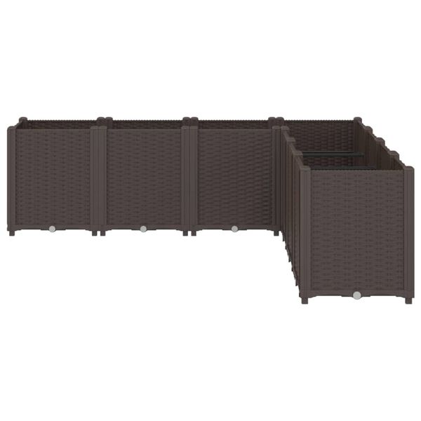 vidaXL Zahradn&iacute; truhl&iacute;k hněd&yacute; 160 x 160 x 53 cm PP