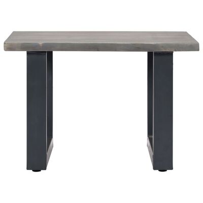 vidaXL Konferenční stolek s živou hranou šedý 60x60x40 cm dřevo akácie