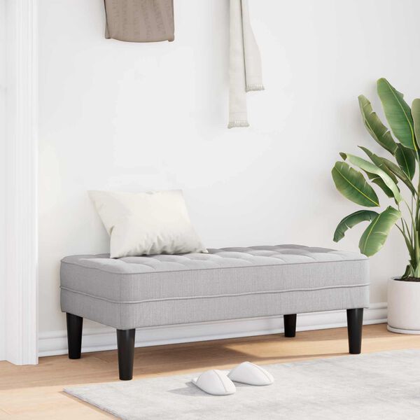 vidaXL lavice s pol&scaron;t&aacute;řem Oblačno &scaron;ed&aacute; 113 x 57 x 39 cm textil