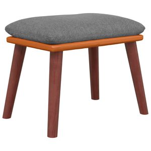 vidaXL Podnožka světle &scaron;ed&aacute; 45x29,5x35 cm textil a uměl&aacute; kůže