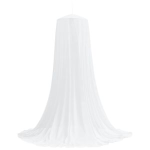 vidaXL Moskyti&eacute;ra na postel 3 ks 156 mesh B&iacute;l&aacute; ⌀56 x 220 cm Polyester