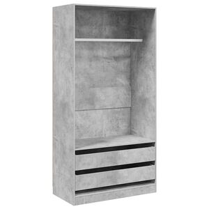 vidaXL &Scaron;atn&iacute; skř&iacute;ň betonově &scaron;ed&aacute; 100 x 50 x 200 cm dřevotř&iacute;ska