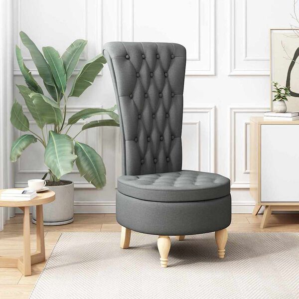 vidaXL Křeslo s návleky Tmavě šedá 56,5 x 70 x 110 cm textil