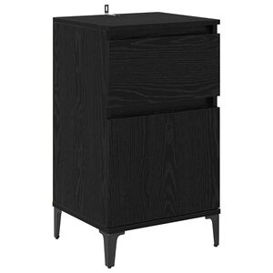 vidaXL Nočn&iacute; skř&iacute;ňka Čern&yacute; dub 40 x 35 x 70 cm Kompozitn&iacute; dřevo