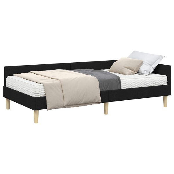 vidaXL Rohov&yacute; r&aacute;m postele s matrac&iacute; s matrac&iacute; 2 pcs Zelen&aacute; textil