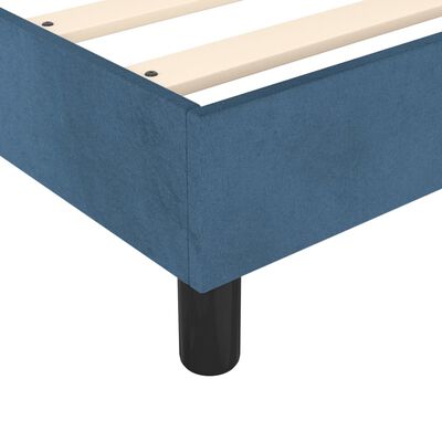 vidaXL Box spring postel tmavě modrá 200 x 200 cm samet