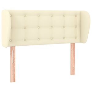 vidaXL Čelo postele typu u&scaron;&aacute;k kr&eacute;mov&eacute; 93x23x78/88 cm uměl&aacute; kůže