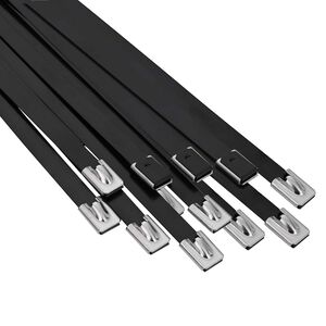 vidaXL Kabelov&aacute; vazba 12 ks 7,9 x 800 mm Čern&aacute;