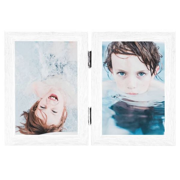 vidaXL Dvoud&iacute;ln&yacute; fotor&aacute;meček b&iacute;l&yacute; 2 x (13 x 18 cm)