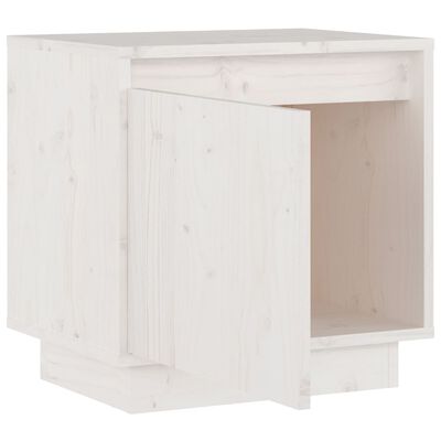vidaXL Noční stolek bílý 40 x 30 x 40 cm masivní borové dřevo