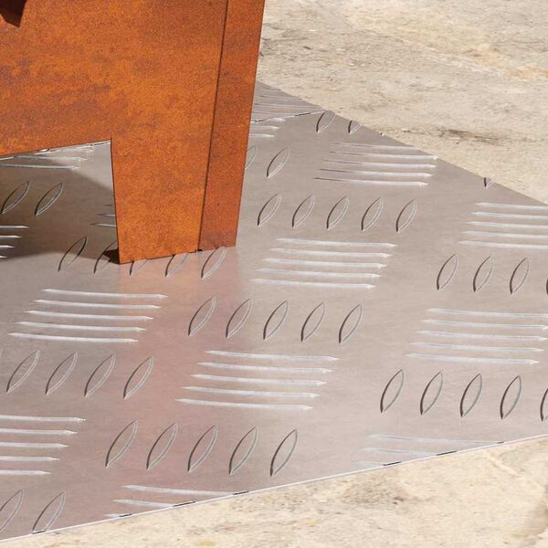 vidaXL Schodov&eacute; n&aacute;&scaron;lapy Obd&eacute;ln&iacute;kov&yacute; 2 pcs Stř&iacute;brn&aacute; 60 x 40 cm Hlin&iacute;k