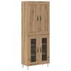 vidaXL Vysok&yacute; bufet Artisanov&yacute; dub 69,5 x 34 x 180 cm kompozitn&iacute; dřevo