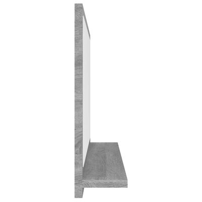vidaXL Koupelnové zrcadlo šedé sonoma 60x10,5x37 cm kompozitní dřevo