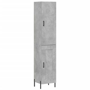 vidaXL Skř&iacute;ň highboard betonově &scaron;ed&aacute; 34,5x34x180 cm kompozitn&iacute; dřevo