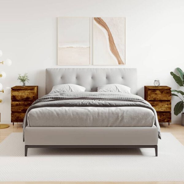 vidaXL Nočn&iacute; stolky 2 ks kouřov&yacute; dub 44 x 35 x 69 cm kompozitn&iacute; dřevo