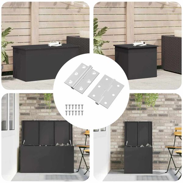 vidaXL Z&aacute;věs 2 pcs Stř&iacute;brn&aacute; 50 x 38 x 1,3 mm Ocel