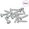 vidaXL Dřevěn&eacute; &scaron;rouby 12 pcs Stř&iacute;brn&aacute; M3,5 x 20 mm Ocel