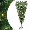 vidaXL Uměl&yacute; v&aacute;nočn&iacute; stromek vzhůru nohama s bal&oacute;nkovou sadou 120 cm