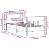 vidaXL Postel s knihovnou bez matrace 90 x 200 cm masivn&iacute; borovice