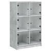 vidaXL Highboard s dv&iacute;řky betonově &scaron;ed&yacute; 68x37x109 cm kompozitn&iacute; dřevo