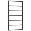 vidaXL Posuvné dveře ESG sklo a hliník 102 x 205 cm černé