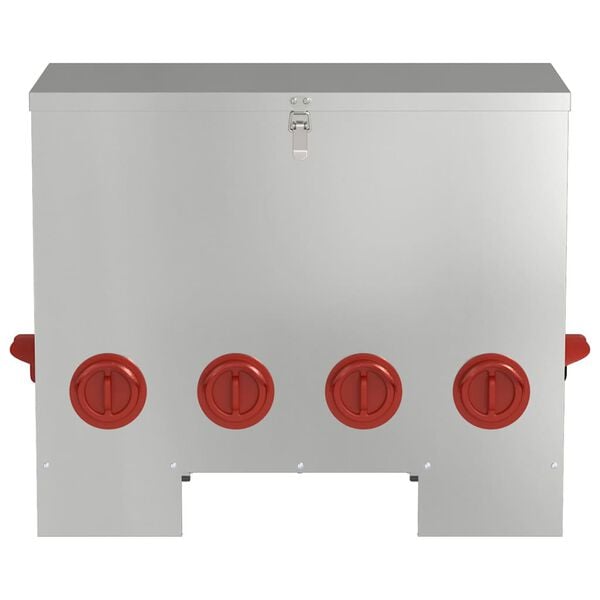 vidaXL Krmítko pro slepice Stříbrná 60,5 x 29 x 51 cm Pozinkovaná ocel