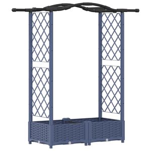 vidaXL Vyv&yacute;&scaron;en&yacute; z&aacute;hon s trel&aacute;ž&iacute; a střechou &Scaron;ed&aacute; 124 x 40 x 123 cm PP