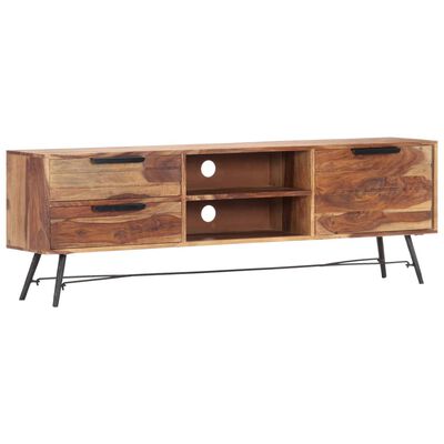 vidaXL TV stolek 140 x 28 x 47 cm masivní sheeshamové dřevo