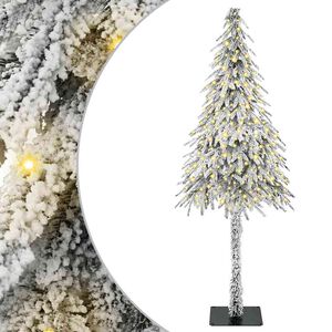 vidaXL V&aacute;nočn&iacute; stromeček s 300 LED diodami B&iacute;l&aacute; 210 cm PE a Ocel