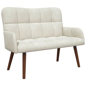 vidaXL Sofa pro dvě osoby Kr&eacute;mov&aacute; 115 x 61 x 87 cm Samet