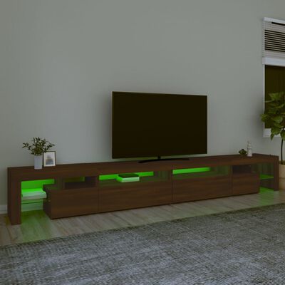 vidaXL TV skříňka s LED osvětlením hnědý dub 290 x 36,5 x 40 cm