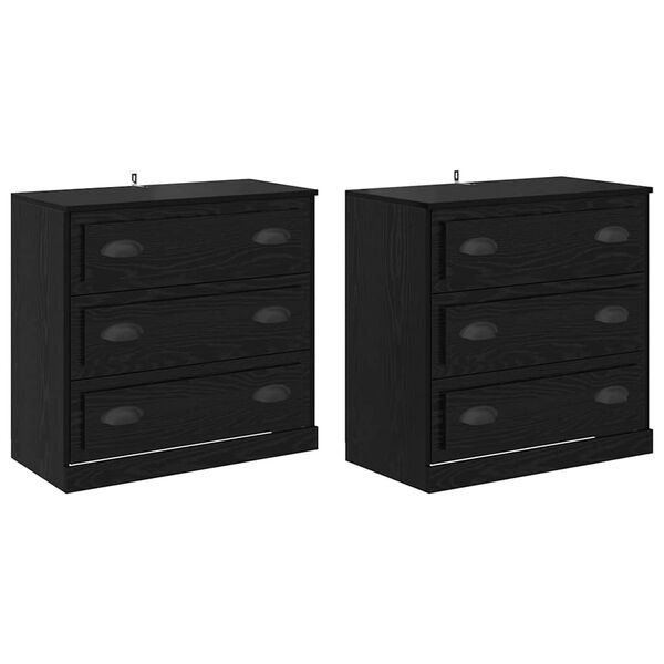 vidaXL Konzole 2 pcs Čern&yacute; dub 70 x 35,5 x 67,5 cm kompozitn&iacute; dřevo