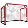 vidaXL Hokejov&aacute; branka se s&iacute;t&iacute; červen&aacute;/čern&aacute; 68x32x47cm ocel/polyester