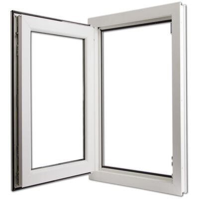 Otevíravě-sklopné okno, trojité sklo, PVC, klika vpravo, 600 x 1000 mm