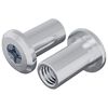 vidaXL Zaji&scaron;ťovac&iacute; matice 2 ks Stř&iacute;brn&aacute; M6 x 15 mm Ocel