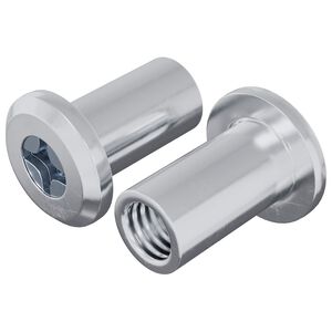 vidaXL Zaji&scaron;ťovac&iacute; matice 2 ks Stř&iacute;brn&aacute; M6 x 15 mm Ocel
