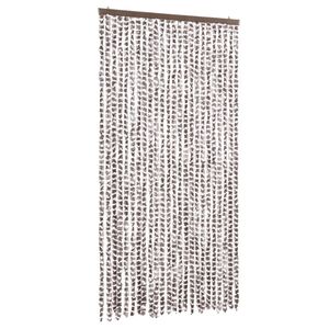 vidaXL Z&aacute;věs proti hmyzu taupe a b&iacute;l&yacute; 100 x 200 cm žinylka