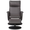 vidaXL Polohovac&iacute; křeslo s podnožkou &scaron;ed&eacute; uměl&aacute; kůže