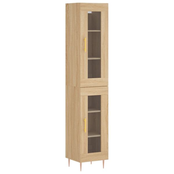 vidaXL Skříň highboard dub sonoma 34,5 x 34 x 180 cm kompozitní dřevo