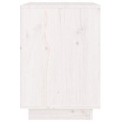 vidaXL Noční stolek bílý 40 x 35 x 50 cm masivní borové dřevo
