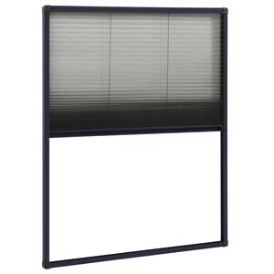 vidaXL Plisovan&aacute; okenn&iacute; s&iacute;ť proti hmyzu hlin&iacute;k antracitov&aacute; 60 x 80 cm