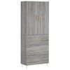 vidaXL Skříň highboard šedá sonoma 69,5 x 34 x 180 cm kompozitní dřevo