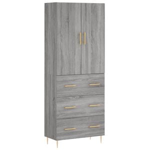 vidaXL Skř&iacute;ň highboard &scaron;ed&aacute; sonoma 69,5 x 34 x 180 cm kompozitn&iacute; dřevo