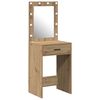vidaXL Kosmetick&yacute; stůl Artisanov&yacute; dub 50 x 41 x 135 cm