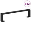 vidaXL N&aacute;bytkov&eacute; nohy 12 ks Čern&aacute; 436 x 40,5 x 100 mm Železo