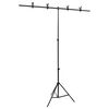 vidaXL Stojan na fotopozadí ve tvaru T černý 151 x 60 x (70–200) cm